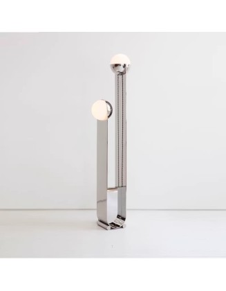 Nordic minimalist glass stainless steel floor lamp