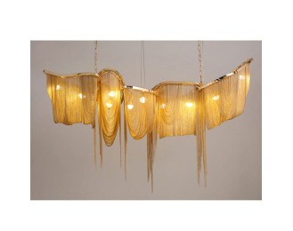 Luxurious and atmospheric aluminum chain tassel chandelier