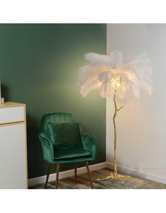 Light luxury branch bedside table lamp