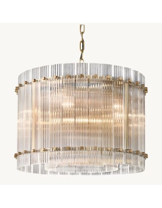  American light luxury glass chandelier