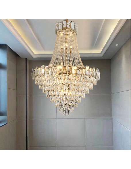 Duplex simple crystal chandelier